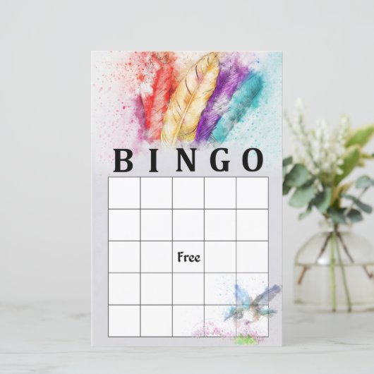 Tribal Feather bingo (Staand voorkant)