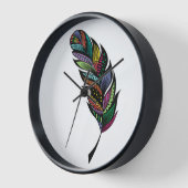 Tribal Feather Wall Clock (Hoek)