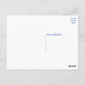 Tribal Feathers Blue Boho Wedding Bedankt Briefkaart (Achterkant)