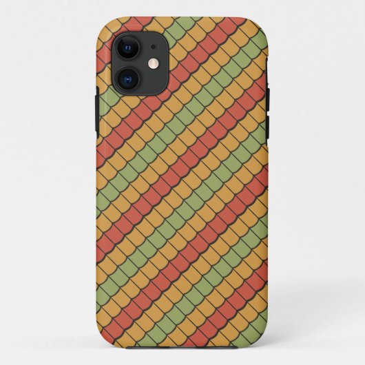 Tribal Feathers Rood Geel Groen iPhone 5/5s Hoesje (Achterkant)
