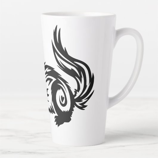 Tribal Ferret Tattoo Design Latte Mok (Rechts)