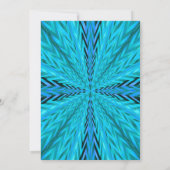 Tribal Fertility Dance Blauw Abstract Baby shower Kaart (Achterkant)