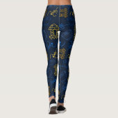 Tribal Festive Folk Patroon Leggings (Achterkant)