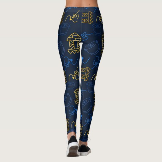 Tribal Festive Folk Pattern Leggings (Achterkant)