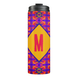 Tribal Fiery met je monogram Thermosbeker