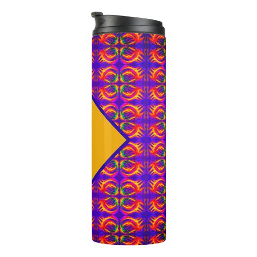 Tribal Fiery met je monogram Thermosbeker (Geroteerd rechts)