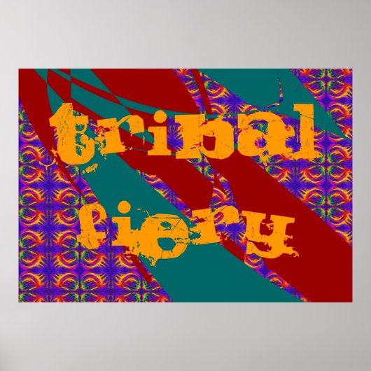 Tribal Fiery Poster (Voorkant)