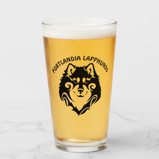 TRIBAL FINNISH LAPPHUND Tekst aanpassen Glas (Voorkant gevuld)
