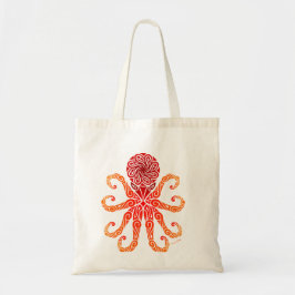 Tribal Fire Octopus Tote Bag