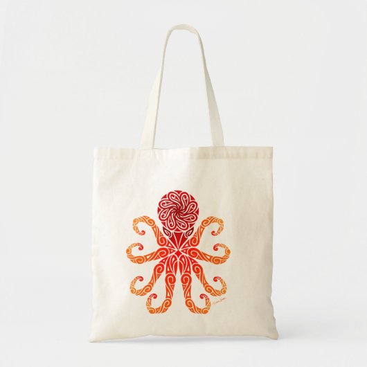 Tribal Fire Octopus Tote Bag (Voorkant)