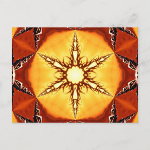 Tribal Fire Star Kaleidoscope Mandala Briefkaart