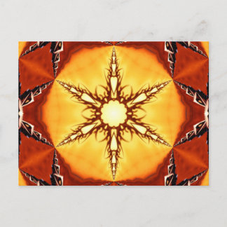Tribal Fire Star Kaleidoscope Mandala Briefkaart