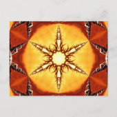 Tribal Fire Star Kaleidoscope Mandala Briefkaart (Voorkant)