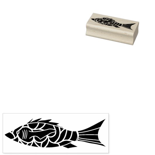Tribal Fish Art Stempel (Gestempeld)