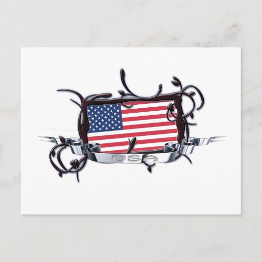 Tribal Flag USA Briefkaart (Voorkant)