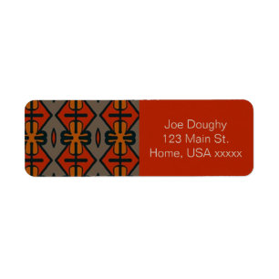 Tribal Flair-patroon Etiket