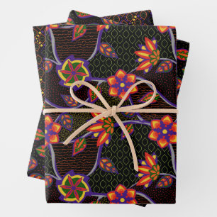 Tribal Floral inpakpapier Vel