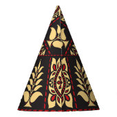 Tribal Floral:  patroonelegantie Feesthoedjes (Achterkant)