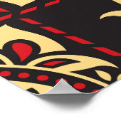 Tribal Floral:  patroonelegantie Poster (Hoek)