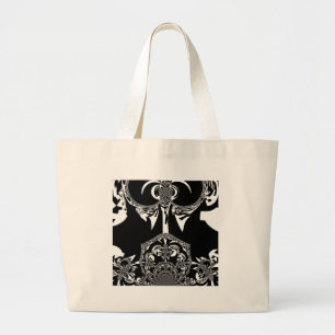 Tribal Flower Grote Tote Bag