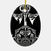 Tribal Flower Keramisch Ornament (Voorkant)