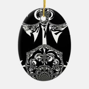 Tribal Flower Keramisch Ornament