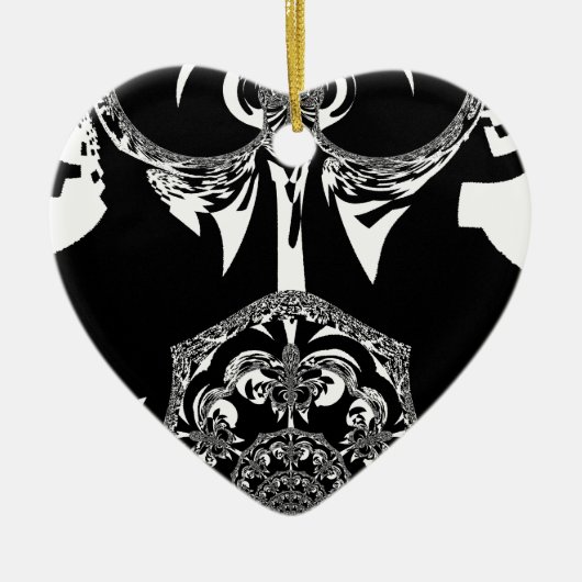 Tribal Flower Keramisch Ornament (Voorkant)