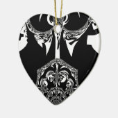 Tribal Flower Keramisch Ornament (Links)