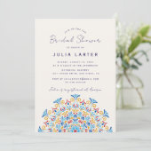 Tribal Folk Country Crest Mandala Bridal Shower Kaart (Staand voorkant)