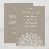 Tribal Folk Country Culture Crest Mandala Wedding Kaart (Voorkant / Achterkant)