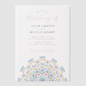 Tribal Folk Country Cultuur Crest Mandala Huwelijk Vellum Uitnodigingen (Voorkant)