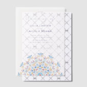 Tribal Folk Country Cultuur Crest Mandala Huwelijk Vellum Uitnodigingen (Offset (Uitnodiging))