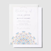 Tribal Folk Country Cultuur Crest Mandala Huwelijk Vellum Uitnodigingen (Offset)