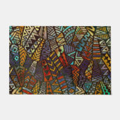 Tribal Folk Pattern Gold en Paint Deurmat (Voorkant)