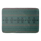 Tribal Forest Green Mud Cloth Badmat (Voorkant)