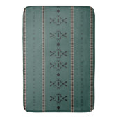 Tribal Forest Green Mud Cloth Badmat (Voorkant Verticaal)