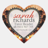 Tribal Forest Sunset Heart Stickers (Voorkant)