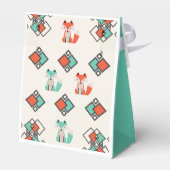 Tribal Fox kleurrijke geometrische patroon verjaar Bedankdoosjes (Achterkant)