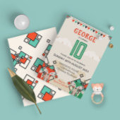 Tribal Fox, kleurrijke geometrische vormen Verjaar Kaart