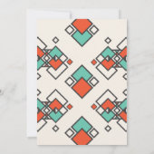 Tribal Fox, kleurrijke geometrische vormen Verjaar Kaart (Achterkant)