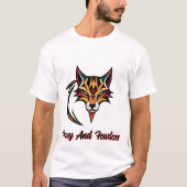 Tribal Fox met Crescent T-shirt (Voorkant)