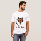 Tribal Fox met Crescent T-shirt (Voorkant volledig)