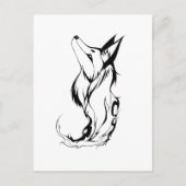 Tribal Fox Tattoo Design Briefkaart (Voorkant)