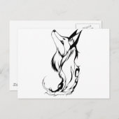 Tribal Fox Tattoo Design Briefkaart (Voorkant / Achterkant)