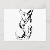 Tribal Fox Tattoo Design Briefkaart (Voorkant)