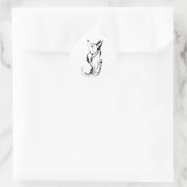 Tribal Fox Tattoo Design Ronde Sticker (Tas)