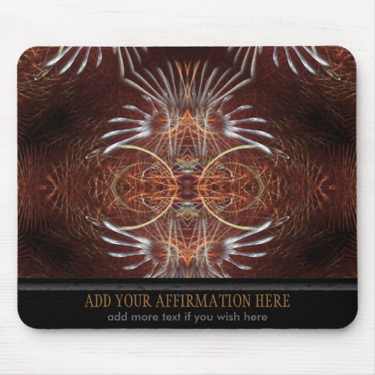 Tribal Fractal Featjers Mousepad Muismat (Voorkant)