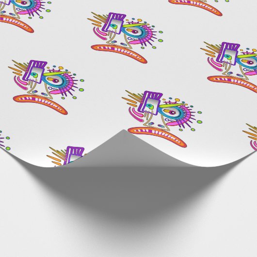 TRIBAL FROWNIE EMOJI MEEMOGIE CADEAUPAPIER (Hoek)