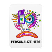 TRIBAL FROWNIE EMOJI MEEMOGIE MAGNEET (Verticaal)