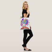 TRIBAL FROWNIE EMOJI MEEMOGIE TOTE BAG (Op model)